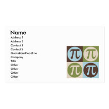 Pop Art Math Business Card Templates