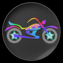 Pop Art MOTORCYCLE Cocktail or Dinner Plate plates