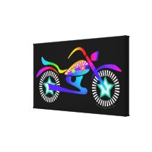 Pop Art MOTORCYCLE GALLERY WRAPPED CANVAS