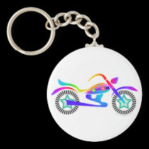 Pop Art MOTORCYCLE Keychain keychains