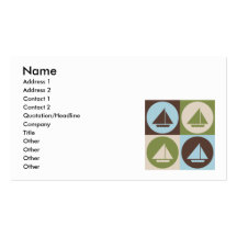 Pop Art Sailing Business Card Templates