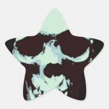 Pop Art Skull Star Sticker