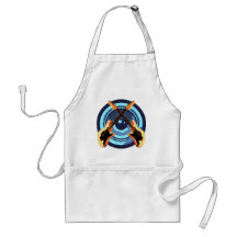 Pop Art Style Audio Speaker and Guitars Apron