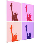 Pop Art Style Statue of Liberty Wrapped Canvas Stretched Canvas Prints