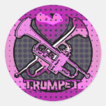 Pop Art Style Trumpets Stickers