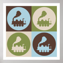 Pop Art Trains Posters