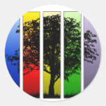 Pop Art Tree Round Sticker