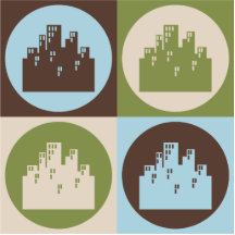 Pop Art Urban Planning Acrylic Cut Out