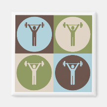 Pop Art Weight Lifting Magnets