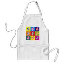 Pop Art White Rabbit Apron