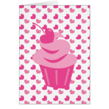 Pop Heart Cupcake Greeting Cards
