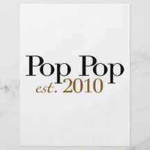 Pop Pop Est 2010 Flyer Design