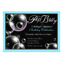 "Pop the Bubbly" Classy Birthday Invitations