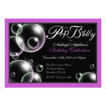 "Pop the Bubbly" Classy Birthday Invitations