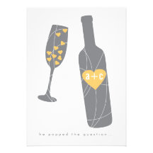 Pop the Question Engagement Party Invitation
