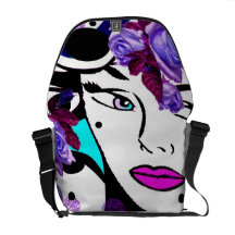 Pop Violet Rose Courier Bags