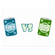 Pop vs Soda Post Card