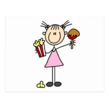 Popcorn and Cotton Candy Tshirts and Gifts Postcard