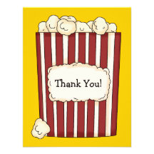 Popcorn Flat Thank You Card Invites