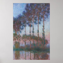 Poplars on the Banks of the River Epte - Monet Poster
