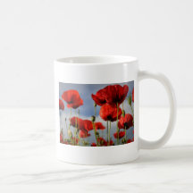Poppies and Sky Coffee Mugs