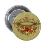Poppies Fleur de Lis Victorian Style Buttons