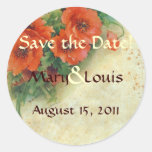 Poppies Save the Date Stickers