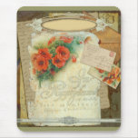 Poppy Antique Music Sheet Pastiche Mousepad