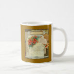 Poppy Antique Music Sheet Pastiche Mug