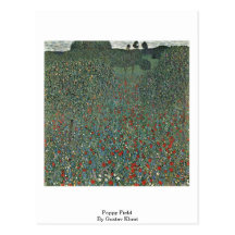 Poppy Field By Gustav Klimt Post Card