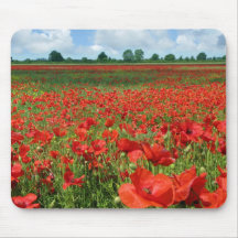 Poppy Fields Mousepads