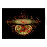 Poppy Scroll Banner Greeting Card
