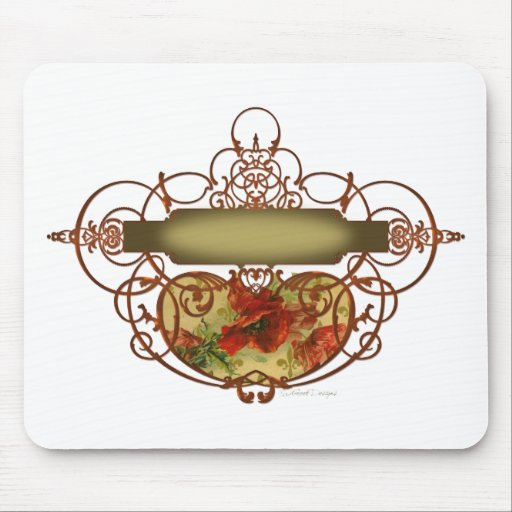 Poppy Scroll Banner Mousepads