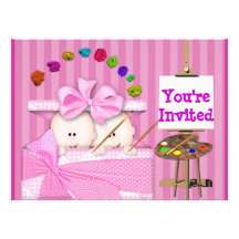 POPULAR TWINS BABY GIRL SHOWER  INVITATION