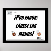 Por Favour Lavese Las Manos Poster
