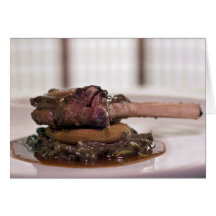 Pork Chop in a plate Cards