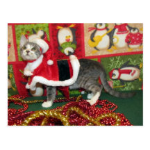Pork Chop Starring as Santa Claws Post Cards