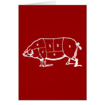 Pork (PIG) Butchers Chart - Bacon Card