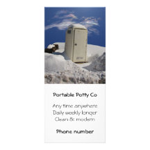 Portable Potty ~ rackcard Custom Rack Card