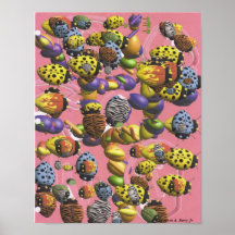 Portfoio Bugs on Pink Poster