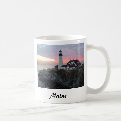 Portland Headlight Lighthouse in Maine Sunrise Mug