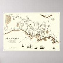 Portland, Maine Before the Mowat Burning, 1775 Poster