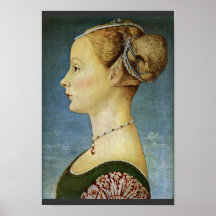 Portrait Of A Girl By Pollaiuolo Piero Print