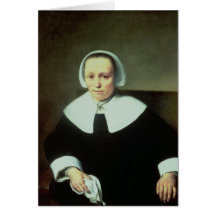 Portrait of a Lady with White Collar and Cuffs Card
