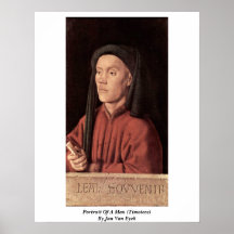 Portrait Of A Man (Timoteos) By Jan Van Eyck Posters