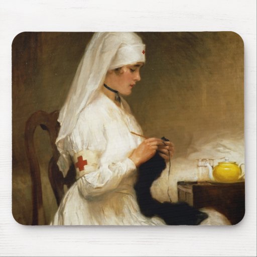 Portrait of a Nurse from the Red Cross Mouse Pad