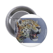Portrait of a Tiger Head Pinback Buttons
