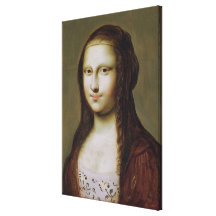 Portrait of a Woman Inspired by the Mona Lisa Canvas Prints