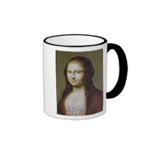 Portrait of a Woman Inspired by the Mona Lisa Coffee Mugs