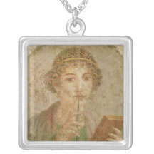 Portrait of a young girl necklace